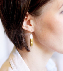 skinny gold bar earrings - ASH Jewelry Studio - 3