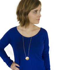 large circle necklace in gold - ASH Jewelry Studio - 3