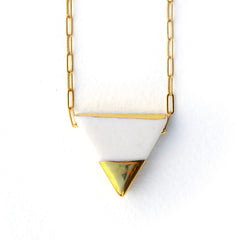 triad necklace on long chain - ASH Jewelry Studio