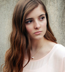 petite pink triangle necklace - ASH Jewelry Studio - 3