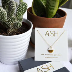 tiny gold hexagon necklace - ASH Jewelry Studio - 2