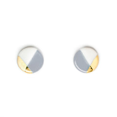 petite gray circle studs - ASH Jewelry Studio - 2