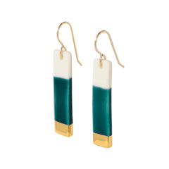 bar earrrings in teal - ASH Jewelry Studio - 1