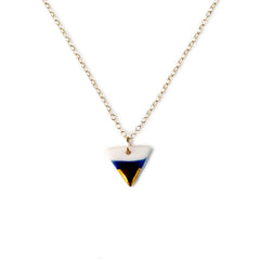tiny royal blue triangle necklace - ASH Jewelry Studio - 2