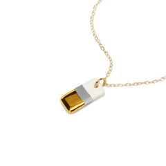 tiny gray rectangle necklace - ASH Jewelry Studio - 2