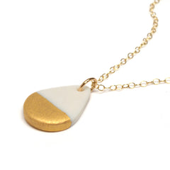drop necklace in matte gold - ASH Jewelry Studio - 2