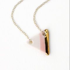 triangle necklace in pink - ASH Jewelry Studio - 2
