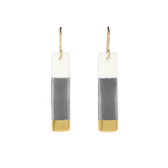 bar earrings in gray - ASH Jewelry Studio - 2