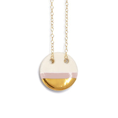 circle necklace in blush pink - ASH Jewelry Studio - 2
