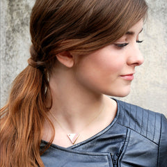 triangle necklace in pink - ASH Jewelry Studio - 3