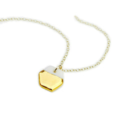 tiny gold hexagon necklace - ASH Jewelry Studio - 3