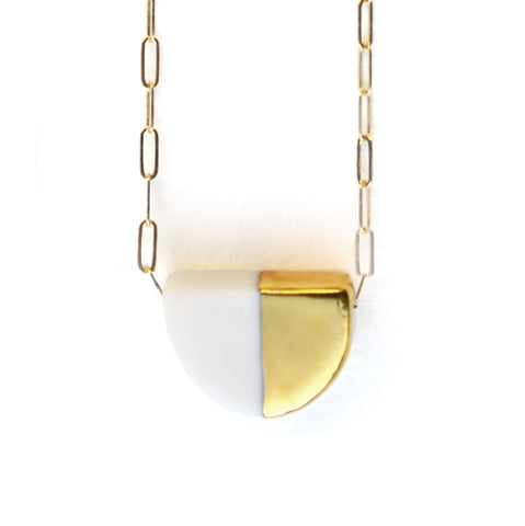 deco necklace on long chain