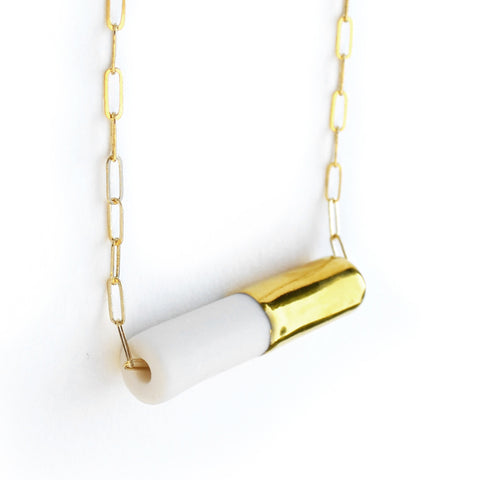 pipeline necklace on long chain
