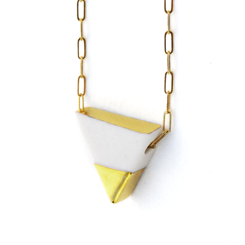 triad necklace on long chain
