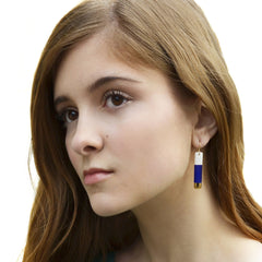 bar earrings in royal blue - ASH Jewelry Studio - 4