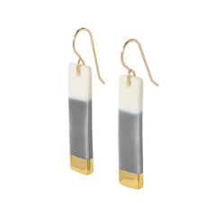 bar earrings in gray - ASH Jewelry Studio - 1