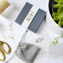 triad necklace on long chain - ASH Jewelry Studio