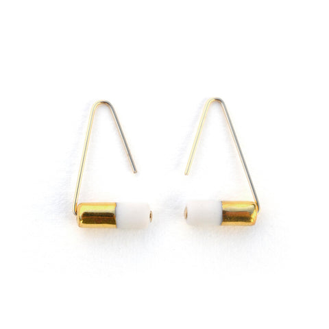 triangle pipeline earrings