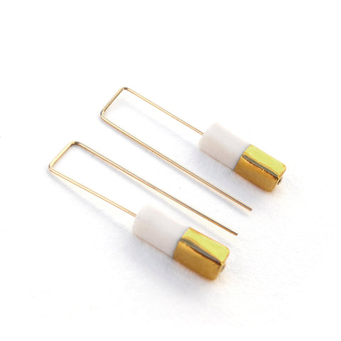rectangular bar earrings