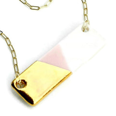 large bar necklace in pink - ASH Jewelry Studio - 2
