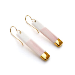 bar earrings in pink - ASH Jewelry Studio - 1