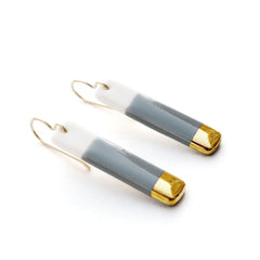 bar earrings in gray - ASH Jewelry Studio - 3
