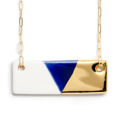 large bar necklace in blue - ASH Jewelry Studio - 1