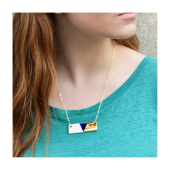 large bar necklace in blue - ASH Jewelry Studio - 3