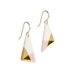 triangle dangle earrings in pink - ASH Jewelry Studio - 2