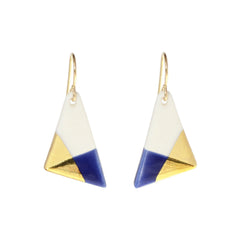 blue triangle dangle earrings - ASH Jewelry Studio - 2
