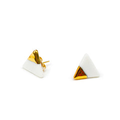 petite triangle stud earrings - ASH Jewelry Studio - 1