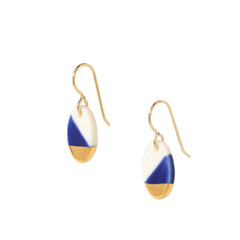 oval dangle earrings in blue - ASH Jewelry Studio - 2