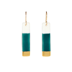 bar earrrings in teal - ASH Jewelry Studio - 2