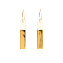 skinny gold bar earrings - ASH Jewelry Studio - 2