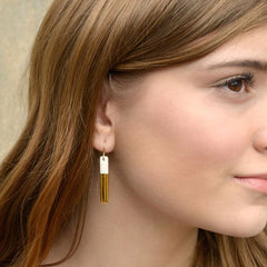 skinny gold bar earrings - ASH Jewelry Studio - 5