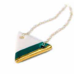 teal triangle necklace - ASH Jewelry Studio - 2