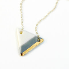 gray triangle necklace - ASH Jewelry Studio - 2