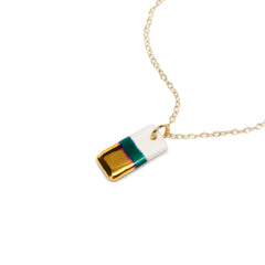 tiny teal rectangle necklace - ASH Jewelry Studio - 2