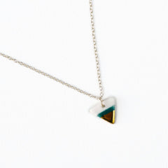 tiny triangle necklace in teal - ASH Jewelry Studio - 2
