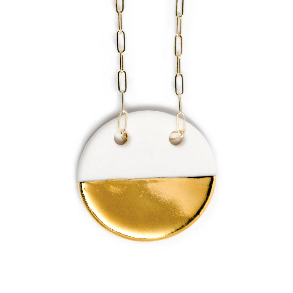 large circle necklace in gold - ASH Jewelry Studio - 1