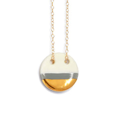 gray circle necklace - ASH Jewelry Studio - 2