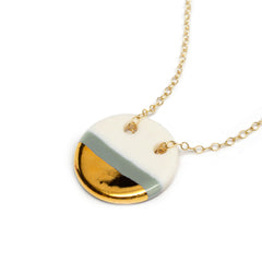 gray circle necklace - ASH Jewelry Studio - 1