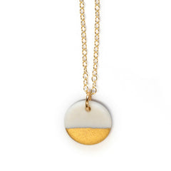 small circle necklace in matte gold - ASH Jewelry Studio - 2