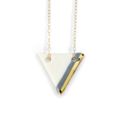 gray triangle necklace - ASH Jewelry Studio - 1