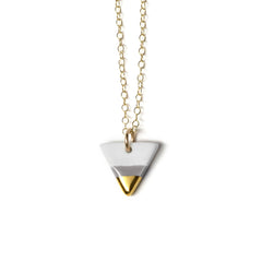 tiny gray triangle necklace - ASH Jewelry Studio - 1